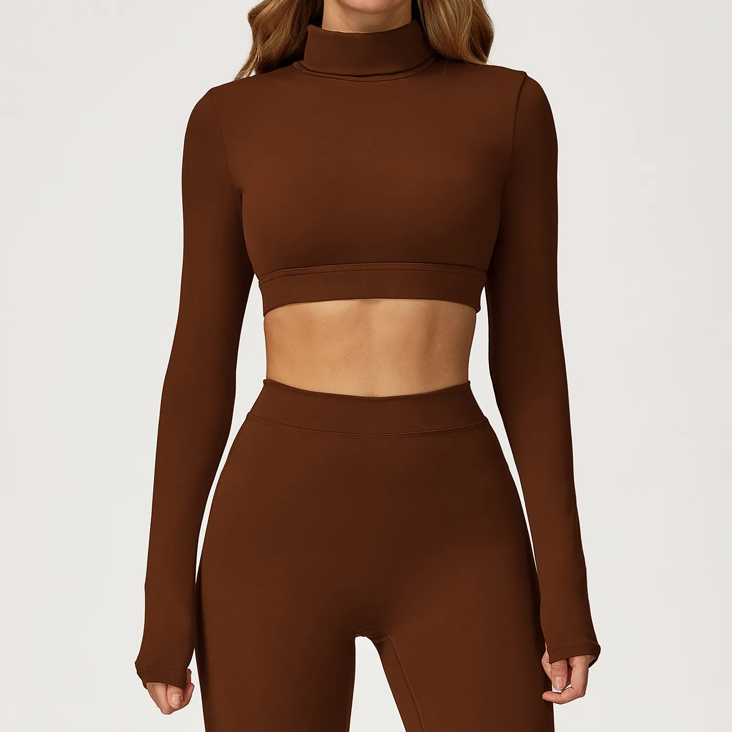 Private Label Activewear Long Sleeve Crop Tops Workout Bodysuit Long Sleeve Wholesale Womens Sportswear