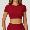 Workout Short Sleeve Tops China Sportswear Short Sleeve Yoga Top Manufacturers