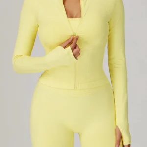 Women's Zip Up Athletic Jacket Athleisure Manufacturers Design Your Own Gym Wear