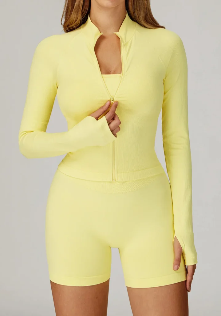 Women's Zip Up Athletic Jacket Athleisure Manufacturers Design Your Own Gym Wear