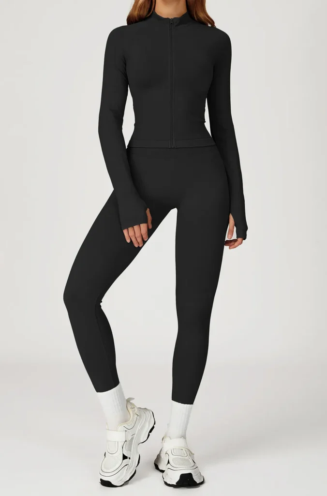 Women's Zip Up Athletic Jacket Athleisure Manufacturers Design Your Own Gym Wear