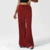 Yoga Flared Pants with Drawstring Straight Sparks Apparel Gym Suppliers