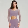 Smock Long Sleeve Crop Tops Personalised Gym Clothing Activewear Wholesale Australia