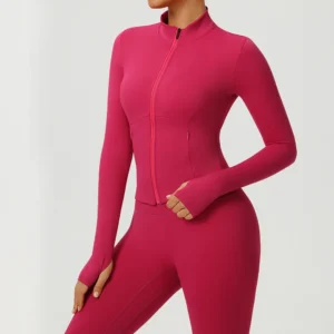 Light Pink Athletic Jacket Exclusive Sportswear Fitness Clothing Manufacturer