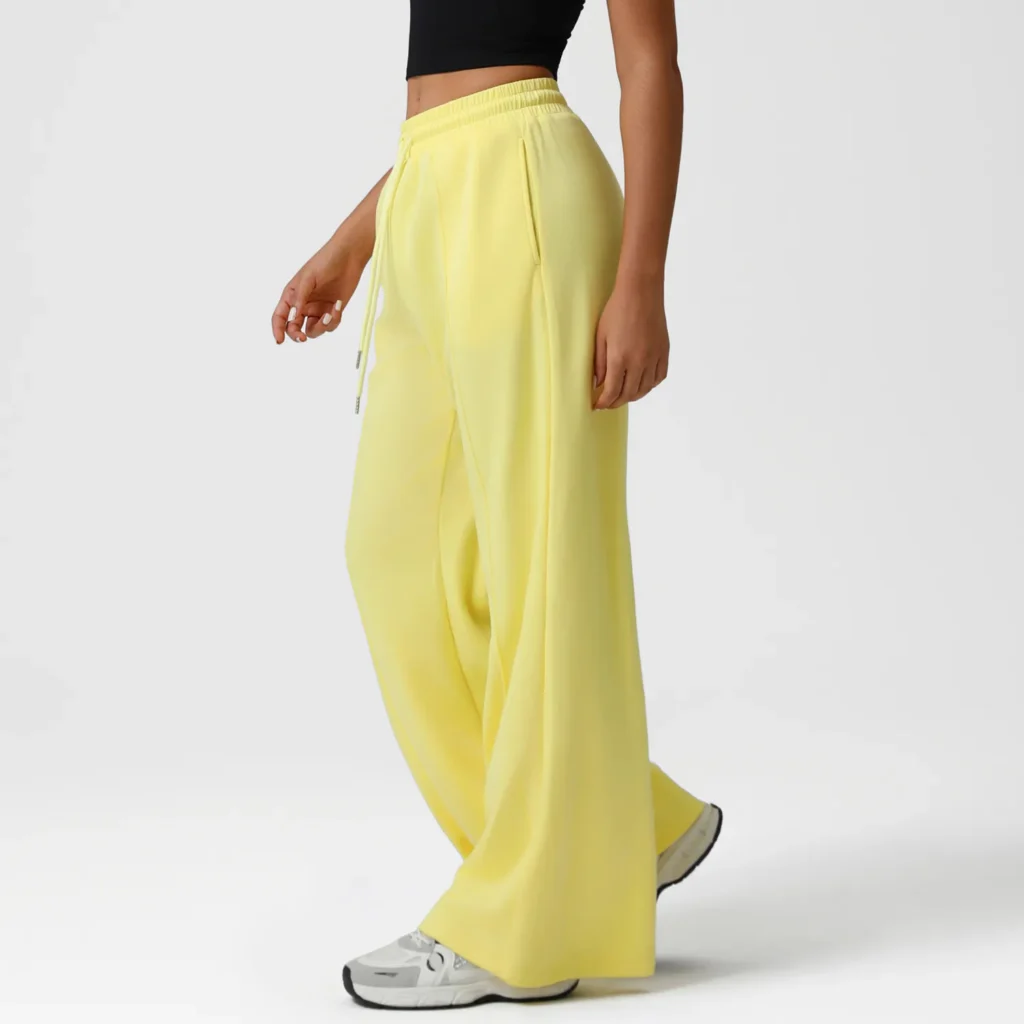 Yoga Flared Pants with Drawstring Straight Sparks Apparel Gym Suppliers