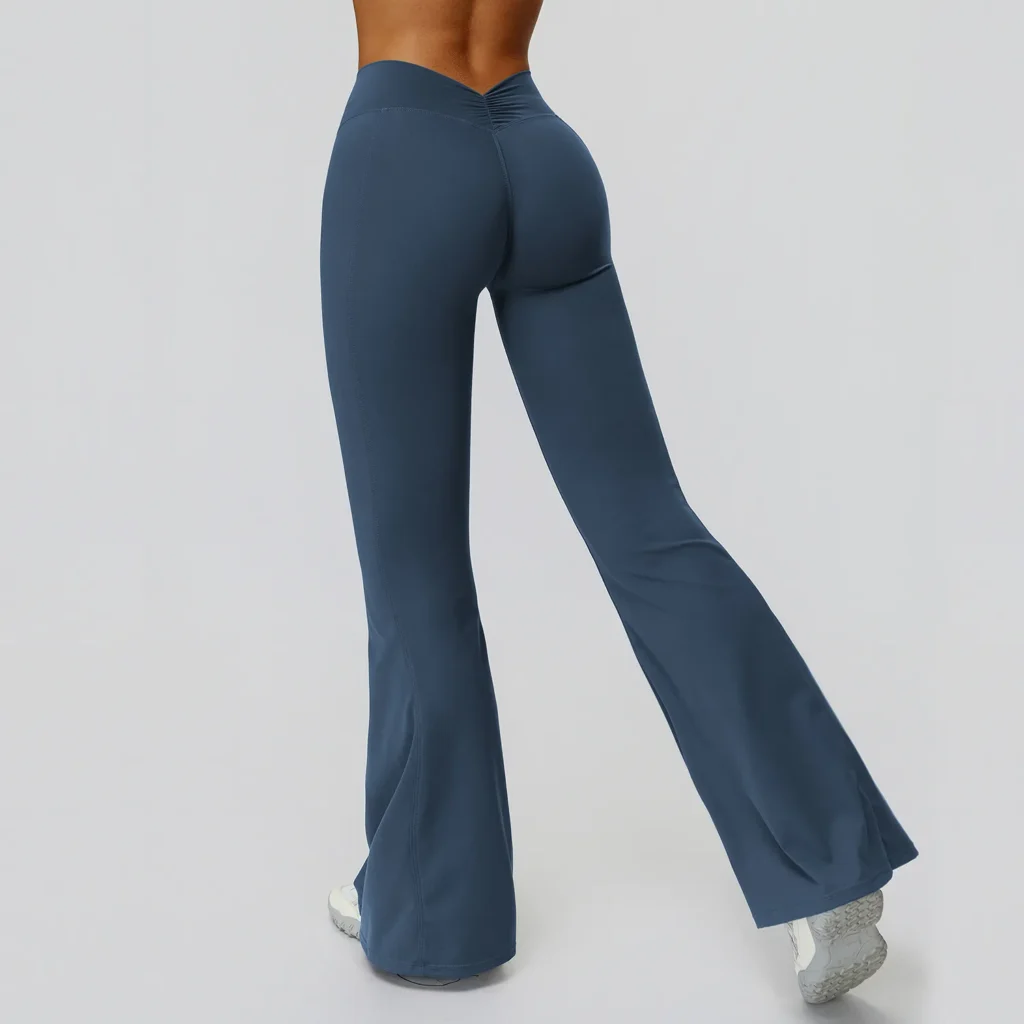 Back Waist Scrunch Flared Yoga Pants Suppliers Sportswear From China Flare Leggings vs Yoga Pants