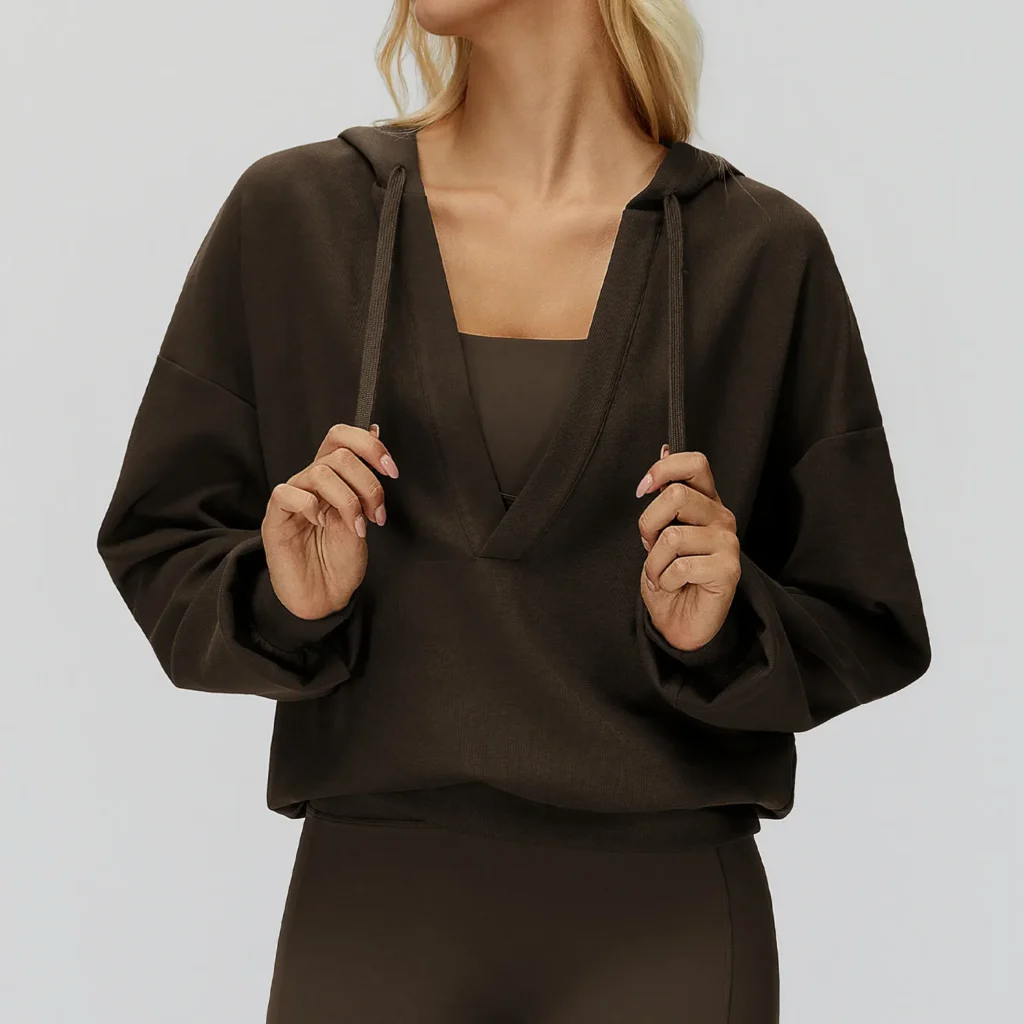 New Large Deep V Pullover Hoodies Spark Athletic Gym Apparel Manufacturers