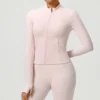 Light Pink Athletic Jacket Exclusive Sportswear Fitness Clothing Manufacturer