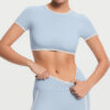 Short Sleeve Yoga Top Sportswear Clothing Manufacturer Custom Activewear