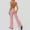 Butterfly Back Yoga Flared Fitness Workout Jumpsuit Gym Clothes Manufacturer