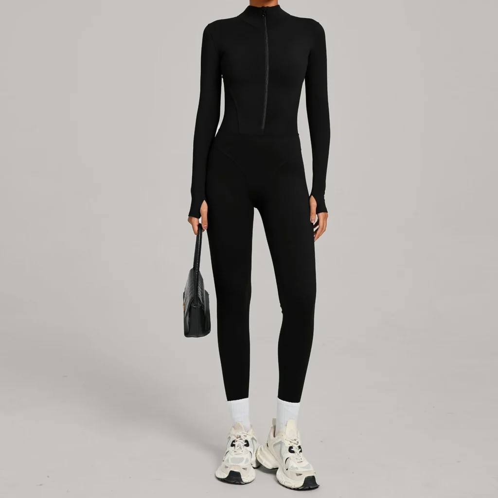 One Piece Exercise Bodysuit Custom Jumpsuits Women's Sporty Jumpsuit Supplier