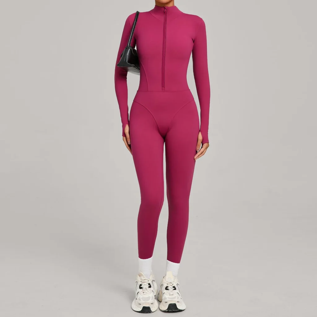 One Piece Exercise Bodysuit Custom Jumpsuits Women's Sporty Jumpsuit Supplier