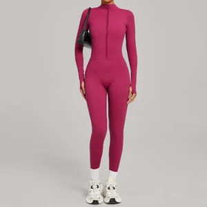 One Piece Exercise Bodysuit Custom Jumpsuits Women's Sporty Jumpsuit Supplier