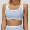 Fake Two-Piece Sports Bra Fabric Custom Workout Clothes Wholesale Sports Bras Manufacturer