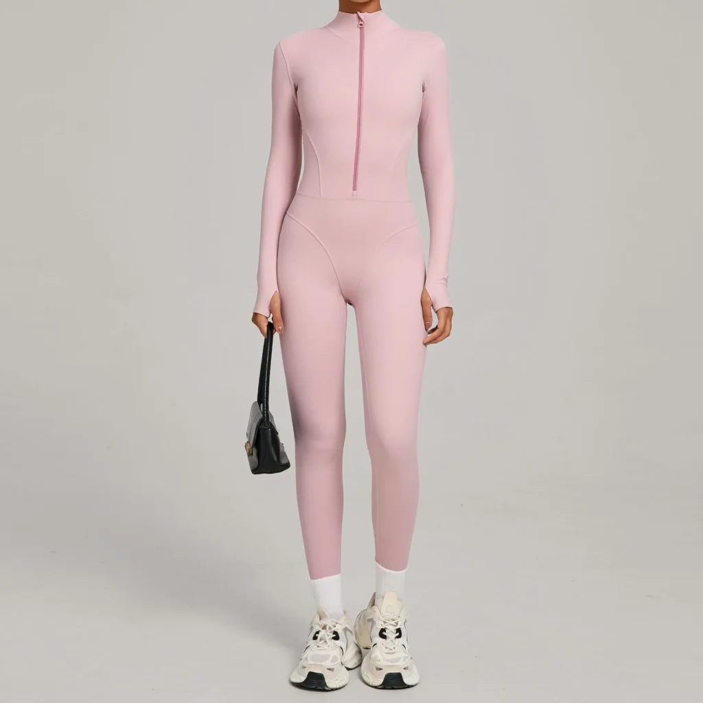 One Piece Exercise Bodysuit Custom Jumpsuits Women's Sporty Jumpsuit Supplier