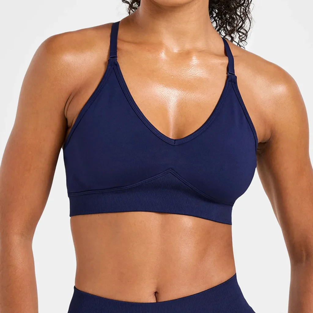 Self-Adjusting Back Bra Custom Sports Bra Activewear Seamless Best Material For Bras Suppliers