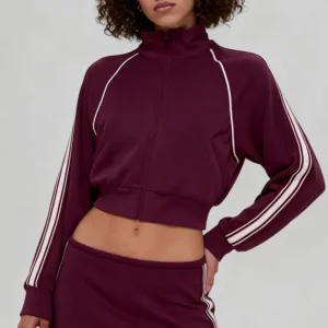 Women's Zip Up Athletic Jacket Custom Sportswear Manufacturer Athletic Lightweight Jacket