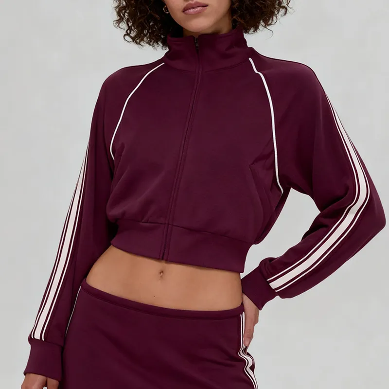 Women's Zip Up Athletic Jacket Custom Sportswear Manufacturer Athletic Lightweight Jacket