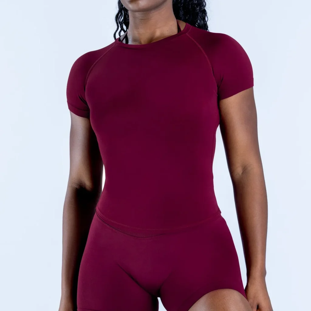 Workout Short Sleeve Tops Activewear Seamless Short Sleeve Yoga Top