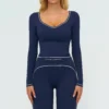 Slim Fit Long Sleeve Yoga Tops Bulk Workout Clothes Fitness Apparel Distributor