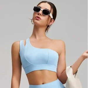 One-Shoulder Yoga Bra Sports Clothing Manufacturers Bra Fabric Material