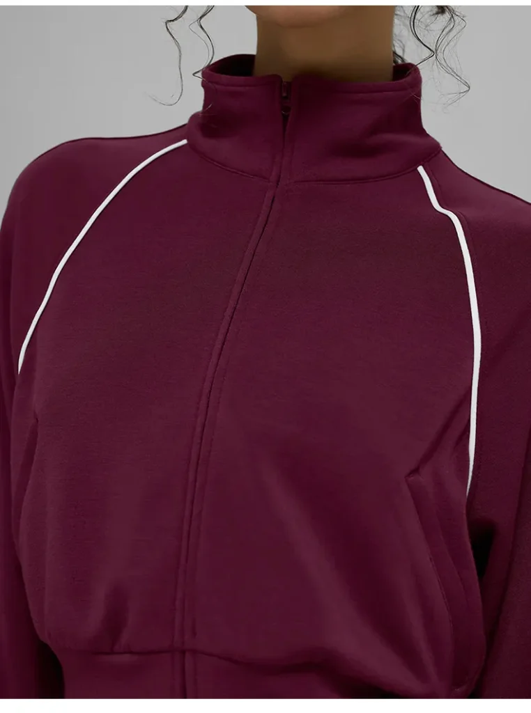 Women's Zip Up Athletic Jacket Custom Sportswear Manufacturer Athletic Lightweight Jacket