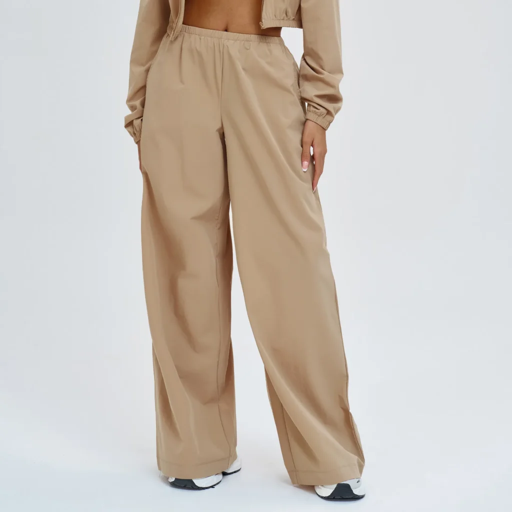 Activewear Joggers Wide Leg Elastic Waist Loose Sweatpant China Activewear Manufacturer