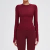 Slim Fit Long Sleeve Yoga Tops Workout Clothes Supplier High Quality Wholesale Activewear Slim Fit Long Sleeve Yoga Tops Workout Clothes Supplier High Quality Wholesale Activewear