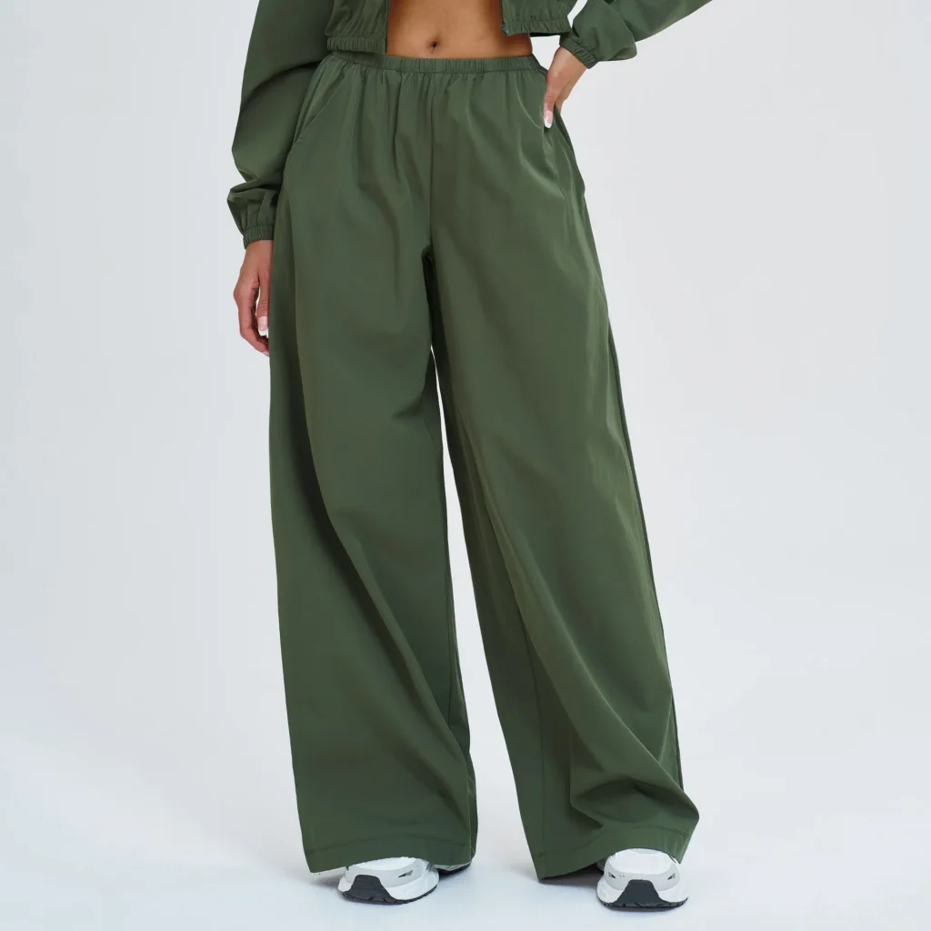 Activewear Joggers Wide Leg Elastic Waist Loose Sweatpant China Activewear Manufacturer