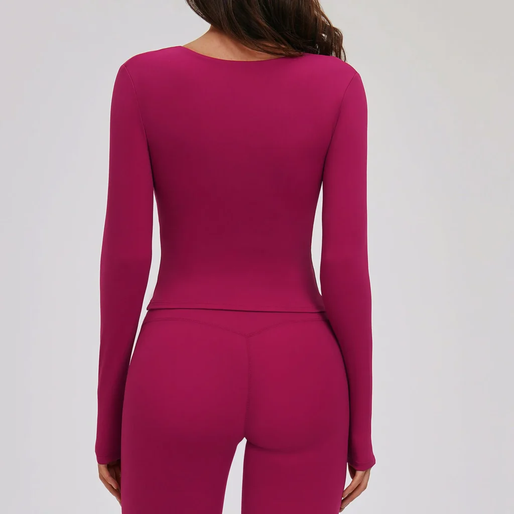 Wholesale Yoga Wear Slim Fit Long Sleeve Yoga Tops Fitness Apparel Distributor