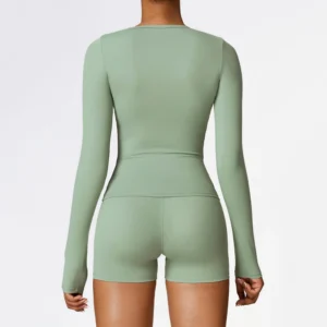 Spark Clothing Brand Slim Fit Long Sleeve Yoga Tops Sports Apparel Manufacturers China