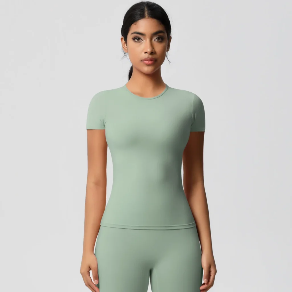 Sportswear Articles Short Sleeve Yoga Top Private Label Fitness Clothing Manufacturers