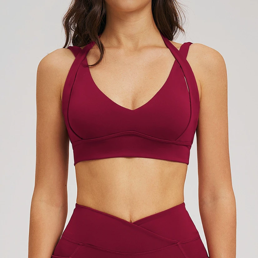 Wholesale Sports Bras Spark Clothing Brand Built in Pads Sports Bra Best Material For Bras