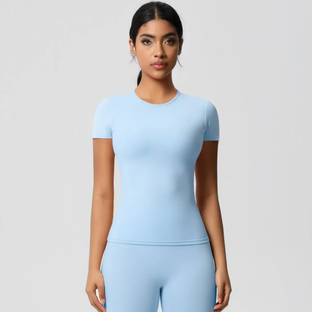 Sportswear Articles Short Sleeve Yoga Top Private Label Fitness Clothing Manufacturers