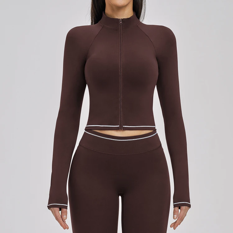 Women's Activewear Wholesale Custom Fitness Apparel Manufacturer Women's Zip Up Athletic Jacket