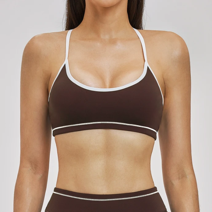Sports Bra with Spaghetti Straps Wholesale Sports Bras Halter Bra Sportswear Activewear Manufacturer