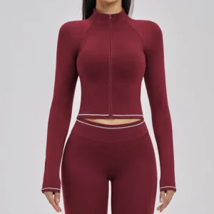 Women's Activewear Wholesale Custom Fitness Apparel Manufacturer Women's Zip Up Athletic Jacket