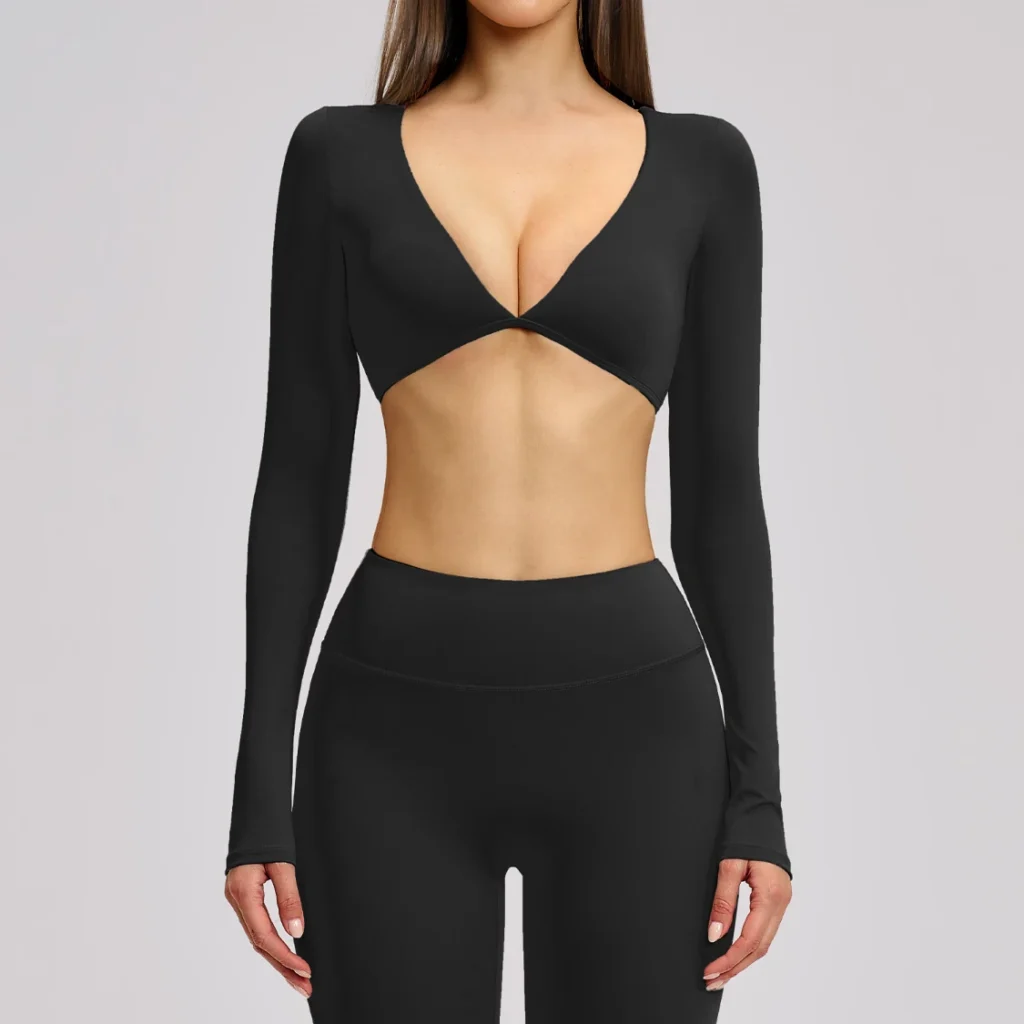 Long Sleeve Crop Sportswear Private Label Fitness Apparel Manufacturers Sportswear Articles