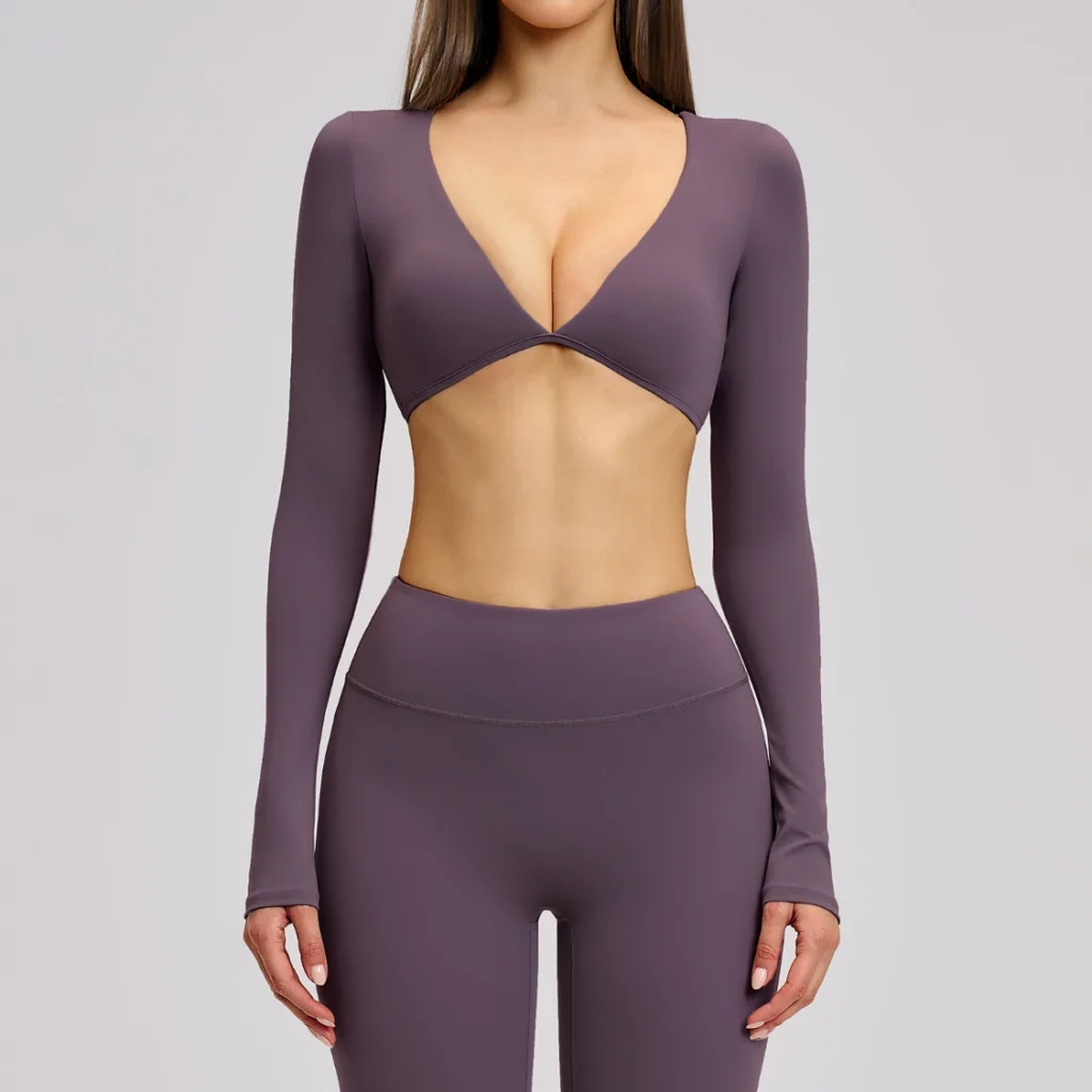 Long Sleeve Crop Sportswear Private Label Fitness Apparel Manufacturers Sportswear Articles