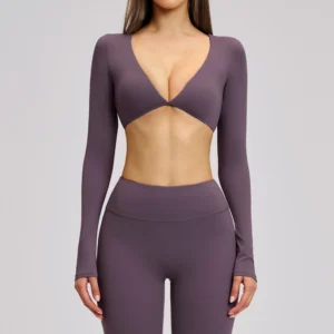 Long Sleeve Crop Sportswear Private Label Fitness Apparel Manufacturers Sportswear Articles