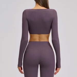 Long Sleeve Crop Sportswear Private Label Fitness Apparel Manufacturers Sportswear Articles