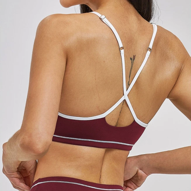 Sports Bra with Spaghetti Straps Wholesale Sports Bras Halter Bra Sportswear Activewear Manufacturer