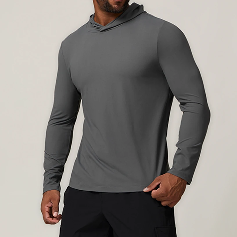 Mens Cropped Hoodie Blanks Gym Tops Men Pullover Hoodies Athleisure Manufacturers Custom Gym Wear