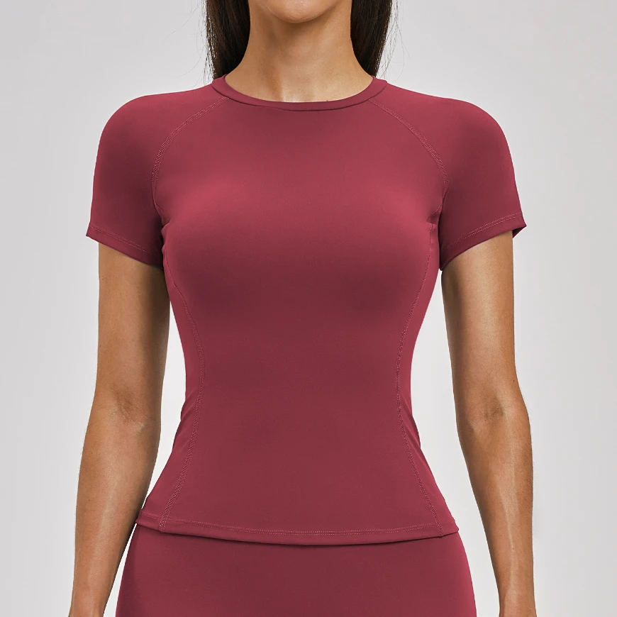 Trademark Sportswear Short Sleeve Yoga Top Private Label Fitness Clothing Manufacturers