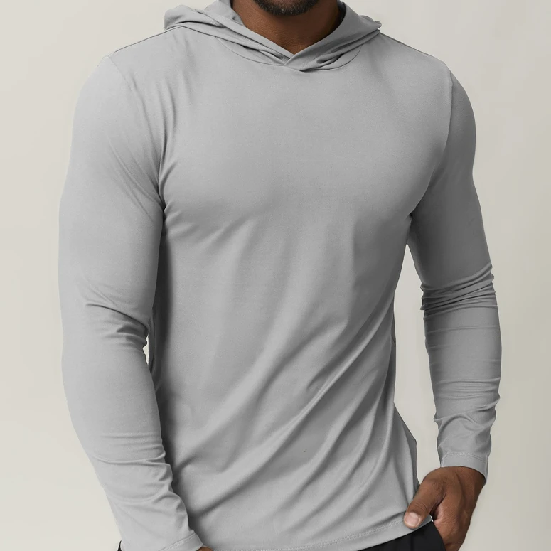 Mens Cropped Hoodie Blanks Gym Tops Men Pullover Hoodies Athleisure Manufacturers Custom Gym Wear