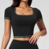 Trademark Sportswear Short Sleeve Yoga Top Athletic Clothing Manufacturers Bulk Sports Apparel Trademark Sportswear Short Sleeve Yoga Top Athletic Clothing Manufacturers Bulk Sports Apparel