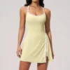 Custom Fitness Apparel Womens Tennis Dress with Built in Shorts Golf Dress Jumpsuit Workout Clothes Custom Fitness Apparel Womens Tennis Dress with Built in Shorts Golf Dress Jumpsuit Workout Clothes
