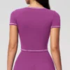 Trademark Sportswear Short Sleeve Yoga Top Athletic Clothing Manufacturers Bulk Sports Apparel Trademark Sportswear Short Sleeve Yoga Top Athletic Clothing Manufacturers Bulk Sports Apparel