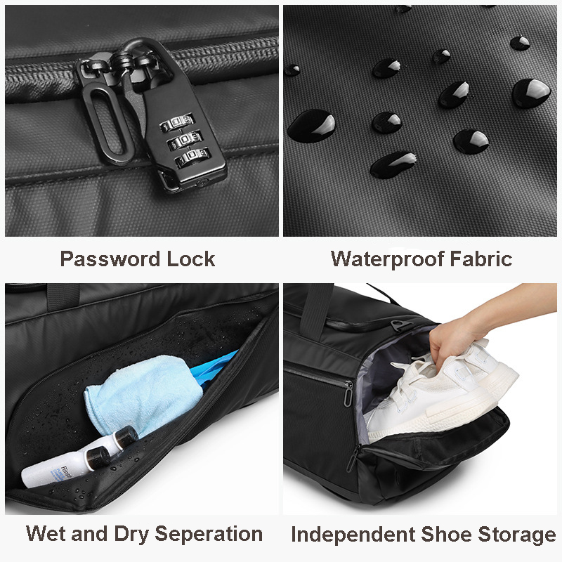 Spark Sporting Men's Dry-Wet Separation Large Capacity Gym Travel Duffel Bag