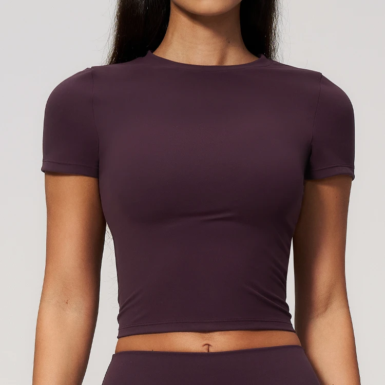 Short Sleeve Yoga Top Personalized Gym Wear Bulk Sports Apparel thesparkwear. com